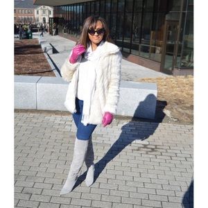 Cream Faux Fur Jacket/Coat